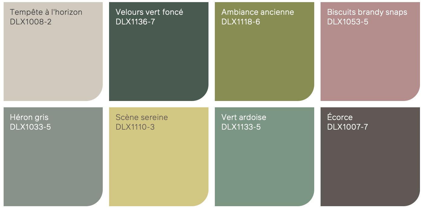 Tendances couleur Dulux 2025 palette 2 BIO-FUSION